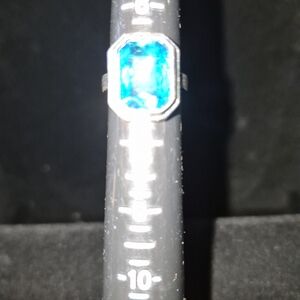 Silver Ring with Blue Gemstone